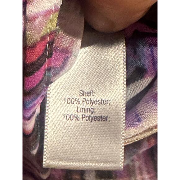 Jennifer Lopez Top Women S Multicolor Floral Blouse Poncho V-Neck Pullover Woven - Picture 4 of 7